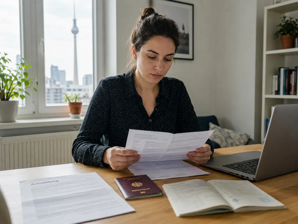 Ein SettlyGo Helper unterstuetzt bei einem praktischen Termin oder Telefonat in Berlin